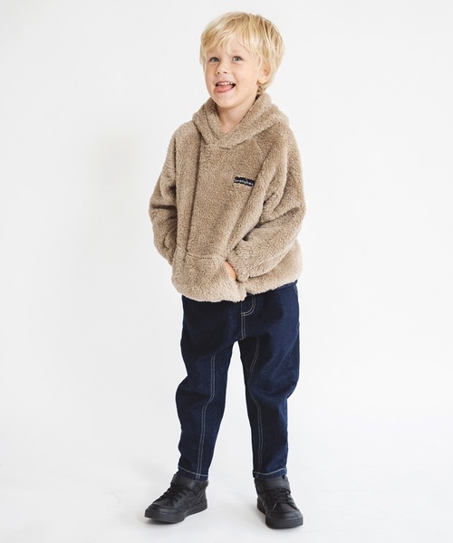 BRANSHES(ブランシェス)の「【あったかデニム】ガーデナーテーパード裏起毛デニムパンツ(デニムパンツ・キッズ・ネイビー/ブルー・110/120/100/130/150/90/140)」の22枚目の写真