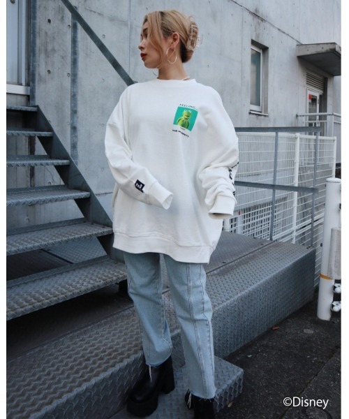 FIG&VIPER（フィグアンドバイパー）の「Kermit feeling BIG PO（Tシャツ/カットソー・レディース・ホワイト/ブラック/パープル・FREE）」の10枚目の写真