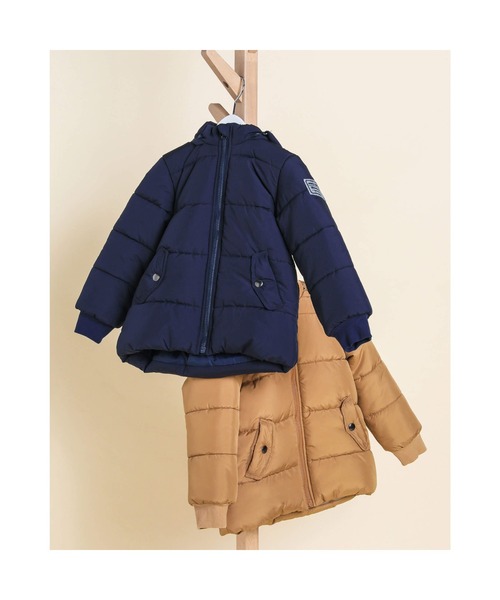Noeil aime BeBe(ノイユエイムベベ)の「Noeil aime BeBe/撥水 2WAY フード 取り外し 中綿 コート (90~130cm)(ダウンジャケット/コート・キッズ・ベージュ/ネイビー・100/110/90/130/120)」の10枚目の写真
