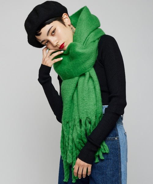 Narcissus（ナルシス）の「【Narcissus】ボリュームマフラー（マフラー・レディース・ブラック/アイボリー/グリーン・FREE）」の3枚目の写真