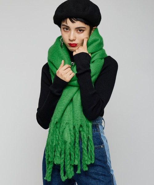 Narcissus（ナルシス）の「【Narcissus】ボリュームマフラー（マフラー・レディース・ブラック/アイボリー/グリーン・FREE）」の14枚目の写真