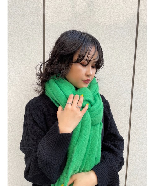 Narcissus（ナルシス）の「【Narcissus】ボリュームマフラー（マフラー・レディース・ブラック/アイボリー/グリーン・FREE）」の16枚目の写真