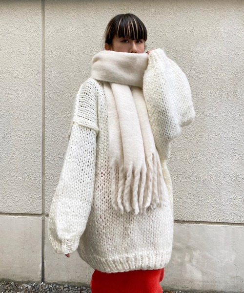 Narcissus（ナルシス）の「【Narcissus】ボリュームマフラー（マフラー・レディース・ブラック/アイボリー/グリーン・FREE）」の12枚目の写真