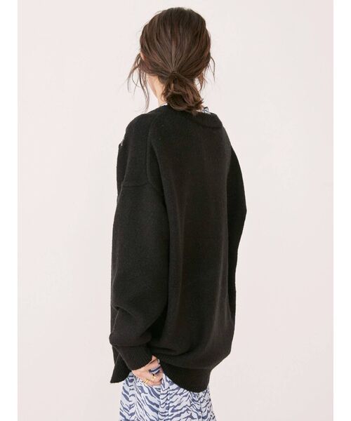 EVRIS（エヴリス）の「Flower Embroidery ニット（ニット/セーター・レディース・オレンジ/ブラック/カーキ・FREE）」の11枚目の写真