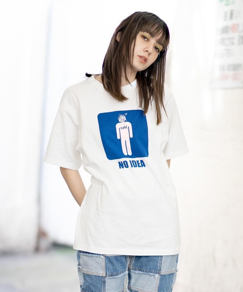 X-girl（エックスガール）の「NO IDEA S/S TEE（Tシャツ/カットソー・レディース・ホワイト/ライトパープル/チャコール・S/M/L/XL）」の2枚目の写真
