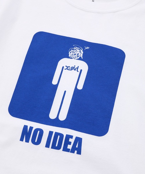 X-girl（エックスガール）の「NO IDEA S/S TEE（Tシャツ/カットソー・レディース・ホワイト/ライトパープル/チャコール・S/M/L/XL）」の6枚目の写真