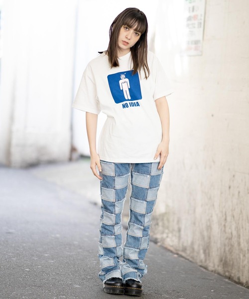 X-girl（エックスガール）の「NO IDEA S/S TEE（Tシャツ/カットソー・レディース・ホワイト/ライトパープル/チャコール・S/M/L/XL）」の17枚目の写真