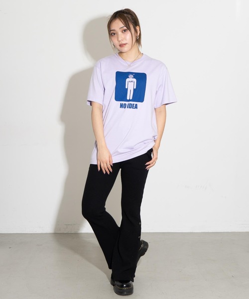 X-girl（エックスガール）の「NO IDEA S/S TEE（Tシャツ/カットソー・レディース・ホワイト/ライトパープル/チャコール・S/M/L/XL）」の13枚目の写真