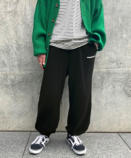 Snap club（スナップクラブ）の「【Snap club】裏毛ワンポイント刺繍ロゴ スウェットパンツ（スウェットパンツ・メンズ・ライトグレー/グリーン/イエロー/パープル/ブラック・FREE）」の7枚目の写真