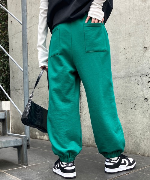 Snap club（スナップクラブ）の「【Snap club】裏毛ワンポイント刺繍ロゴ スウェットパンツ（スウェットパンツ・メンズ・ライトグレー/グリーン/イエロー/パープル/ブラック・FREE）」の16枚目の写真