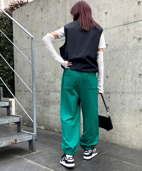 Snap club（スナップクラブ）の「【Snap club】裏毛ワンポイント刺繍ロゴ スウェットパンツ（スウェットパンツ・メンズ・ライトグレー/グリーン/イエロー/パープル/ブラック・FREE）」の19枚目の写真