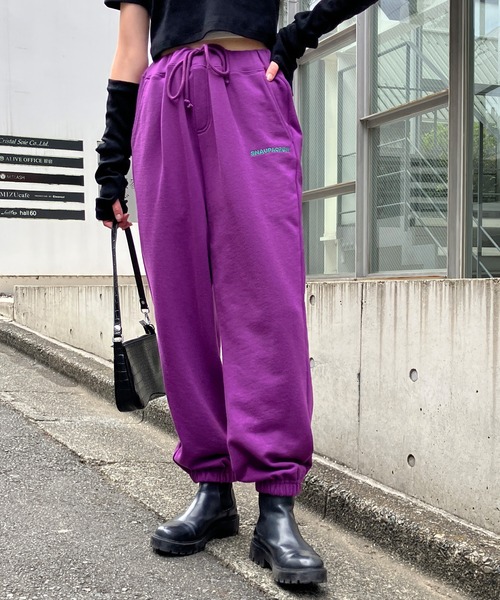 Snap club（スナップクラブ）の「【Snap club】裏毛ワンポイント刺繍ロゴ スウェットパンツ（スウェットパンツ・メンズ・ライトグレー/グリーン/イエロー/パープル/ブラック・FREE）」の20枚目の写真