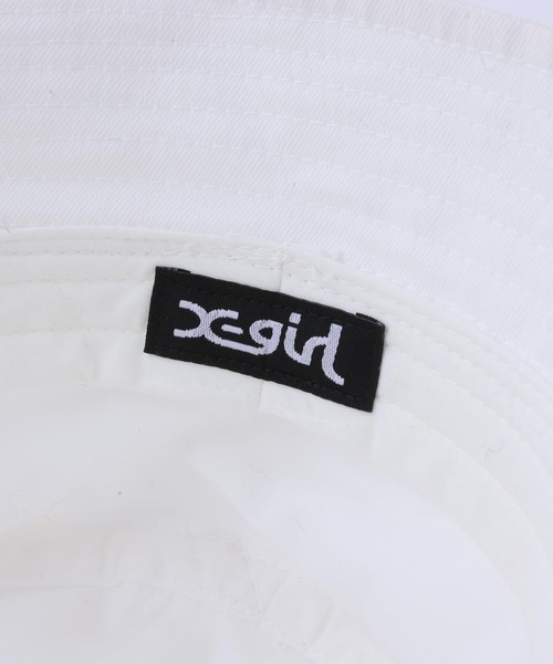 X-girl（エックスガール）の「MILLS LOGO BUCKET HAT（ハット・レディース・ホワイト/ブラック・ONE SIZE）」の9枚目の写真