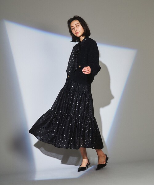 Diagram（ダイアグラム）の「ドットラメフロッキースカート（スカート・レディース・ブラック・38/36）」の14枚目の写真