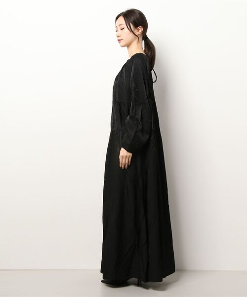 notch.（ノッチ）の「ギャザーマキシワンピース（ワンピース・レディース・ブラック/ベージュ・M/TM）」の3枚目の写真