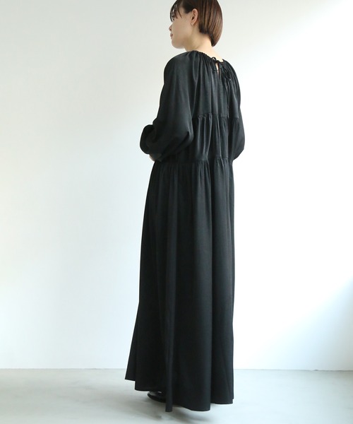 notch.（ノッチ）の「ギャザーマキシワンピース（ワンピース・レディース・ブラック/ベージュ・M/TM）」の15枚目の写真