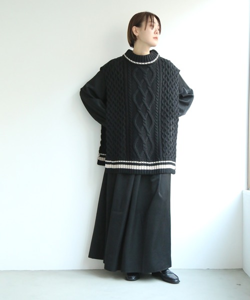 notch.（ノッチ）の「ギャザーマキシワンピース（ワンピース・レディース・ブラック/ベージュ・M/TM）」の13枚目の写真