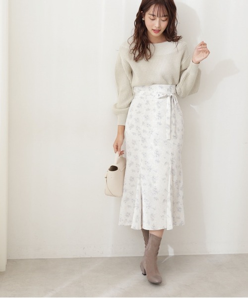 PROPORTION BODY DRESSING(プロポーションボディドレッシング)の「フラワープリントマーメイドスカート / 1212120103(スカート・レディース・ベージュ/グレー・SMALL/MEDIUM)」の6枚目の写真