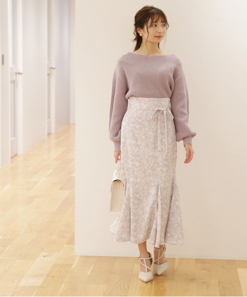 PROPORTION BODY DRESSING(プロポーションボディドレッシング)の「フラワープリントマーメイドスカート / 1212120103(スカート・レディース・ベージュ/グレー・SMALL/MEDIUM)」の11枚目の写真