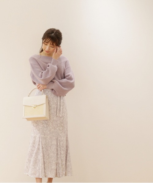 PROPORTION BODY DRESSING(プロポーションボディドレッシング)の「フラワープリントマーメイドスカート / 1212120103(スカート・レディース・ベージュ/グレー・SMALL/MEDIUM)」の12枚目の写真