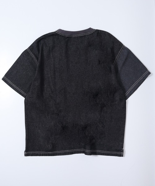 POWER TO THE PEOPLE(パワートゥーザピープル)の「POWER TO THE PEOPLE デニムリメイクTシャツ(Tシャツ/カットソー・メンズ・サックスブルー/ブラック/ネイビー・LL/M/L)」の5枚目の写真