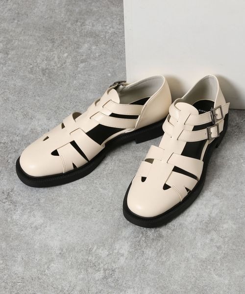 セット売り JEANASIS（ジーナシス）の「ダブルバックルグルカシューズ