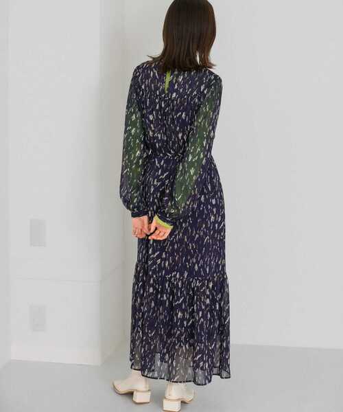 KBF（ケイビーエフ）の「付け襟プリントロングワンピース（ワンピース・レディース・ネイビー/グリーン/アイボリー・ONE）」の15枚目の写真