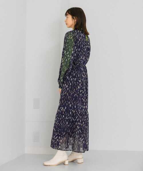 KBF（ケイビーエフ）の「付け襟プリントロングワンピース（ワンピース・レディース・ネイビー/グリーン/アイボリー・ONE）」の17枚目の写真