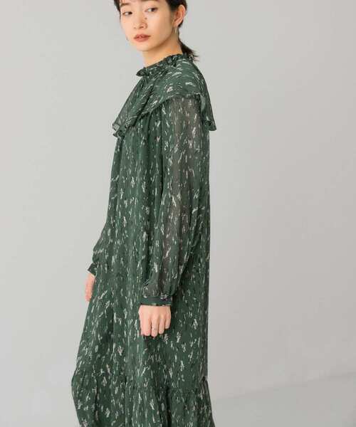 KBF（ケイビーエフ）の「付け襟プリントロングワンピース（ワンピース・レディース・ネイビー/グリーン/アイボリー・ONE）」の19枚目の写真