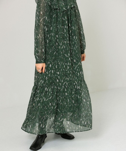 KBF（ケイビーエフ）の「付け襟プリントロングワンピース（ワンピース・レディース・ネイビー/グリーン/アイボリー・ONE）」の20枚目の写真