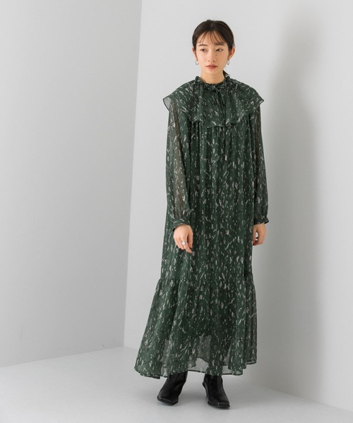 KBF（ケイビーエフ）の「付け襟プリントロングワンピース（ワンピース・レディース・ネイビー/グリーン/アイボリー・ONE）」の21枚目の写真