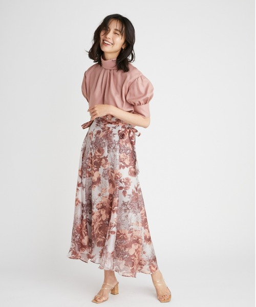 SNIDEL(スナイデル)の「プリントシアースカート(スカート・レディース・ホワイト/オレンジ/グリーン・1/0)」の13枚目の写真