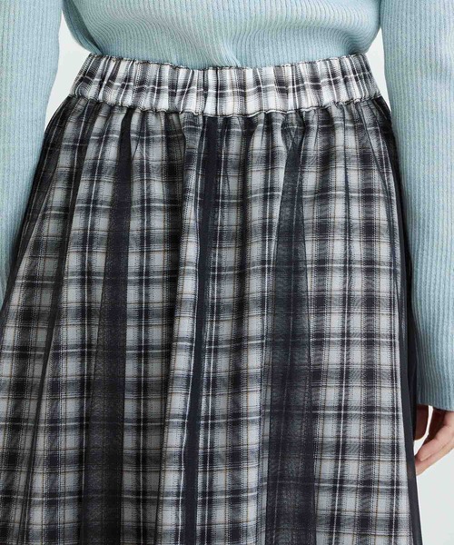 vis-`a-vis(ビサビ)の「【一部店舗限定】チェック柄ボリュームチュールスカート(スカート・レディース・イエロー/ブルー系その他4/ブラック・S/M)」の16枚目の写真