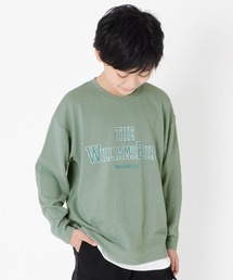 GLAZOS | 厚手天竺・ドロップショルダープリント裾レイヤード長袖Tシャツ(Tシャツ/カットソー)