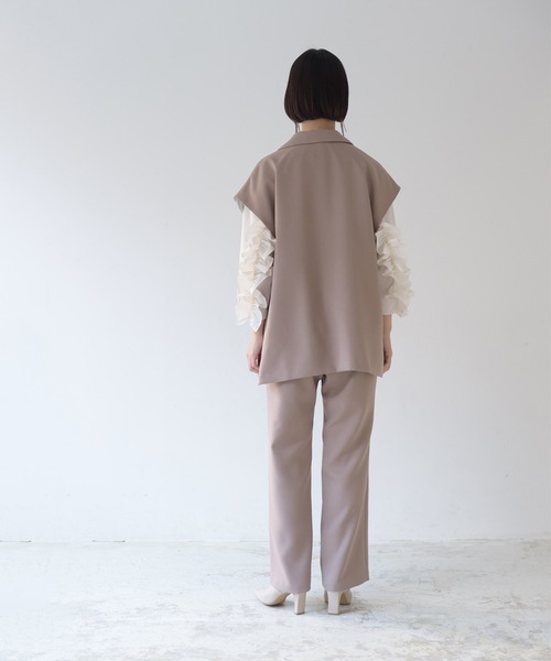 La SRIC（ラスリック）の「La SRIC / サイドZIPテーラードベスト【セットアップ可】（ベスト・レディース・ベージュ/ブルー/ブラック・38）」の11枚目の写真