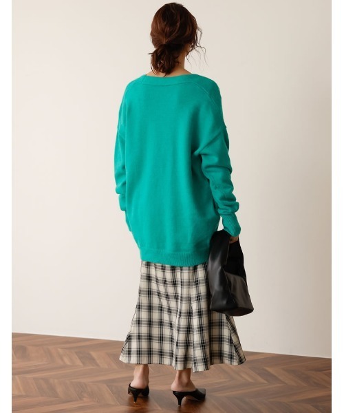 Re:EDIT（リエディ）の「[低身長サイズ有]先染めチェック柄マーメイドスカート（スカート・レディース・グリーン/ブルー/ブラック・MEDIUM/LARGE/SHORT）」の15枚目の写真