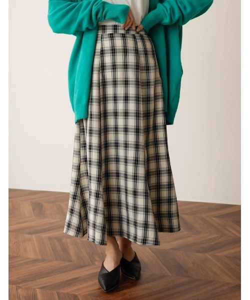 Re:EDIT（リエディ）の「[低身長サイズ有]先染めチェック柄マーメイドスカート（スカート・レディース・グリーン/ブルー/ブラック・MEDIUM/LARGE/SHORT）」の19枚目の写真