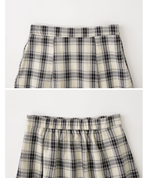 Re:EDIT（リエディ）の「[低身長サイズ有]先染めチェック柄マーメイドスカート（スカート・レディース・グリーン/ブルー/ブラック・MEDIUM/LARGE/SHORT）」の9枚目の写真