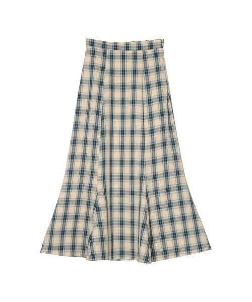 Re:EDIT（リエディ）の「[低身長サイズ有]先染めチェック柄マーメイドスカート（スカート・レディース・グリーン/ブルー/ブラック・MEDIUM/LARGE/SHORT）」の7枚目の写真