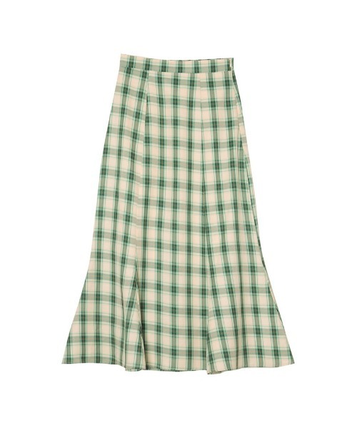 Re:EDIT（リエディ）の「[低身長サイズ有]先染めチェック柄マーメイドスカート（スカート・レディース・グリーン/ブルー/ブラック・MEDIUM/LARGE/SHORT）」の12枚目の写真