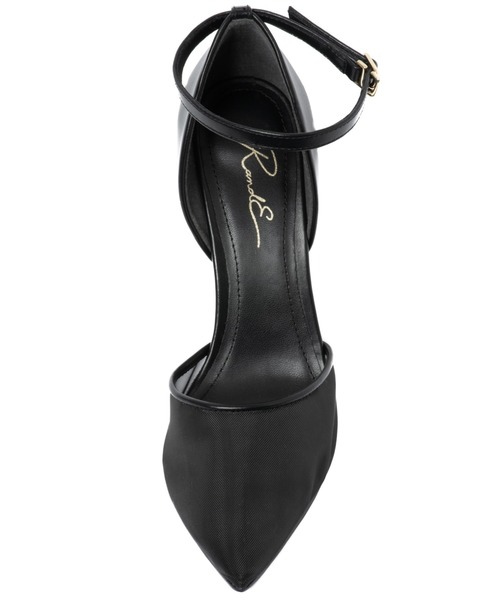 R&E(アールアンドイー)の「【22SS新作】【R&E】シアーセパレートヒールパンプス(パンプス・レディース・ブラック・22.5cm/23.5cm/24.5cm/23.0cm/24.0cm/22.0cm)」の2枚目の写真