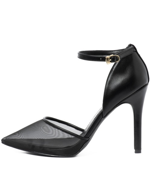 R&E(アールアンドイー)の「【22SS新作】【R&E】シアーセパレートヒールパンプス(パンプス・レディース・ブラック・22.5cm/23.5cm/24.5cm/23.0cm/24.0cm/22.0cm)」の3枚目の写真