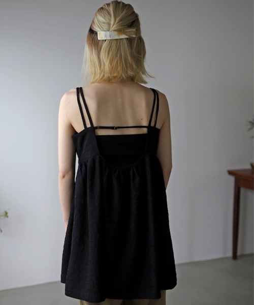 UNFIELD(アンフィールド)の「【UNFIELD】ふくれジャガードキャミソール(チュニック・レディース・ブラック/ベージュ・FREE)」の13枚目の写真