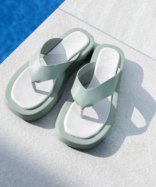 VIVIAN（ヴィヴィアン）の「厚底トングサンダル（サンダル・レディース・ホワイト/ブラック/グリーン/ゼブラ・LL/S/M/L）」の8枚目の写真