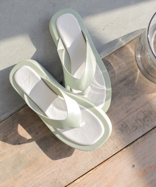 VIVIAN（ヴィヴィアン）の「厚底トングサンダル（サンダル・レディース・ホワイト/ブラック/グリーン/ゼブラ・LL/S/M/L）」の13枚目の写真