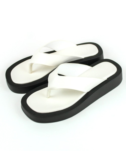 VIVIAN（ヴィヴィアン）の「厚底トングサンダル（サンダル・レディース・ホワイト/ブラック/グリーン/ゼブラ・LL/S/M/L）」の15枚目の写真