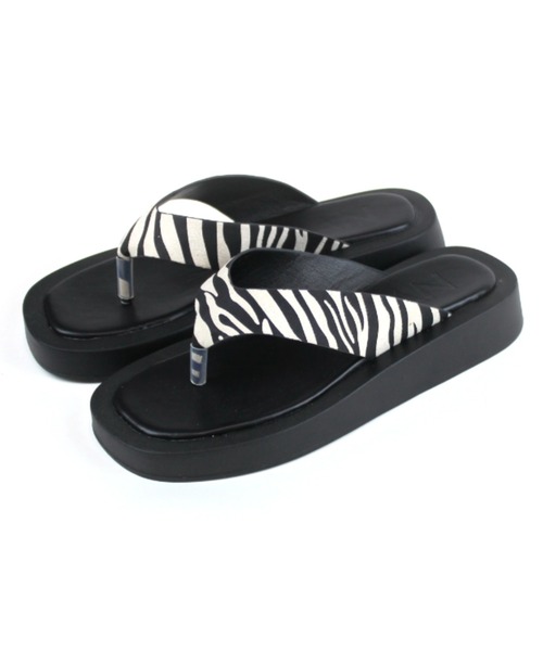 VIVIAN（ヴィヴィアン）の「厚底トングサンダル（サンダル・レディース・ホワイト/ブラック/グリーン/ゼブラ・LL/S/M/L）」の14枚目の写真