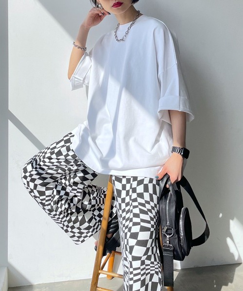 PAGEBOY（ページボーイ）の「ダッドルーズTシャツ（Tシャツ/カットソー・レディース・オフホワイト/ブラック/グレイッシュベージュ/スカイブルー/レッド系その他/チャコールグレー/ターコイズブルー/ブラウン・FREE）」の9枚目の写真