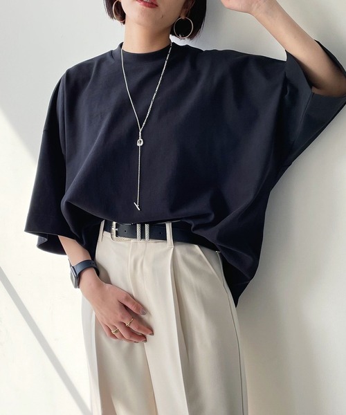 PAGEBOY（ページボーイ）の「ダッドルーズTシャツ（Tシャツ/カットソー・レディース・オフホワイト/ブラック/グレイッシュベージュ/スカイブルー/レッド系その他/チャコールグレー/ターコイズブルー/ブラウン・FREE）」の11枚目の写真