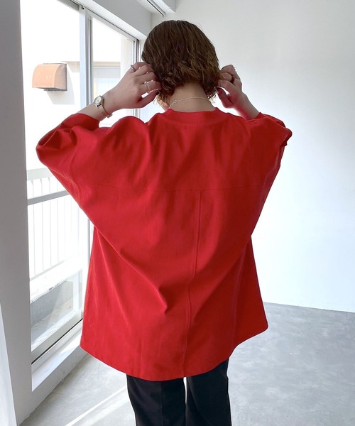 PAGEBOY（ページボーイ）の「ダッドルーズTシャツ（Tシャツ/カットソー・レディース・オフホワイト/ブラック/グレイッシュベージュ/スカイブルー/レッド系その他/チャコールグレー/ターコイズブルー/ブラウン・FREE）」の18枚目の写真